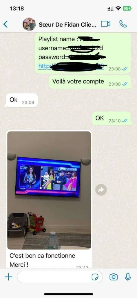 WhatsApp customer message screenshot 6 IPTV Bears review feedback